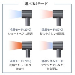 決まりました！【新品】お値下げしました！5,000円→4,000円ドライヤー 速乾　超大風量　グレー　マイナスイオン 大風量 美髪ケア　ヘアケアの画像