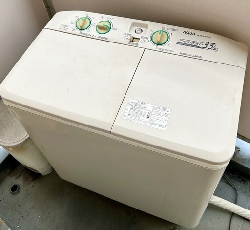 良品【動作確認済】2層式洗濯機AQUA3.5kg