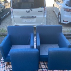 高級✨デニム シングルソファ🥀希少 大塚家具☆三重県〜静岡県浜松市　配達可の画像