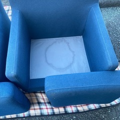 高級✨デニム シングルソファ🥀希少 大塚家具☆三重県〜静岡県浜松市　配達可の画像