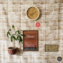 【決まりました】ニトリ パーテーション のれん カーテン レンガ柄  2枚セットの画像