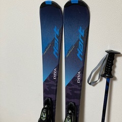 Hart 120cm ジュニアスキー カービングスキー 調整ビンディング付 スキー板 ストック ブーツ 3点まとめての画像