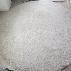 IKEA　ラグ　195cm　イケア マット カーペット アイボリ...
