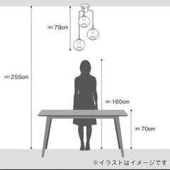 ニトリ ペンダントライト VERRE 3T(グレー) お譲りしますの画像