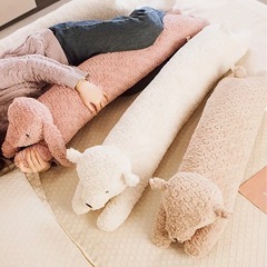 【新品未使用】かわいい　抱き枕　 全長120センチ　ホワイトベア　ぬいぐるみ　クッション　BIGの画像