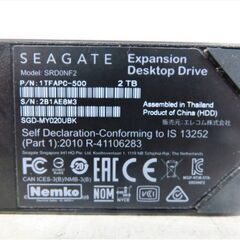 エレコム　SEAGATE Expansion 外付けハードディスク　2TB　SRDONF2　動作良好　DesktopDrive　シーゲート ELECOMの画像