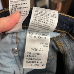Levi's 501 デニムパンツ リーバイス501 W26 L30の画像