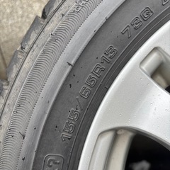 アルミ付きスタッドレス4本セット155/65r13の画像