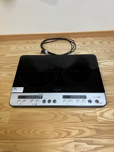 アイリスオーヤマ　2口コンロIHK-W12-B