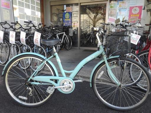 年末セール!全品1000円引き！12/29まで！中古自転車３３１９　前後タイヤ新品！　２６インチ　６段ギヤ　ダイナモライト