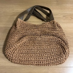 トートバッグ　網　ベージュ　夏　おしゃれの画像