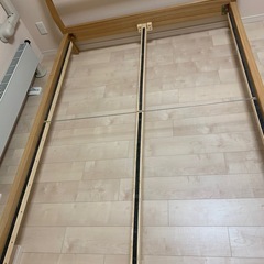 無印良品　タモ材　ベッドフレーム　ダブルの画像