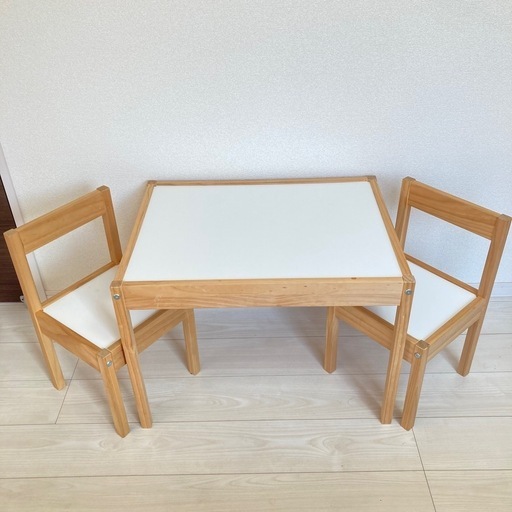 【お話中\n】IKEA レット　こども用テーブル　チェア２脚　セット