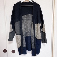 ミセス チュニック カーディガン 厚手