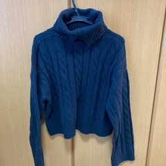 GU  レディースニット　タートル　黒の画像
