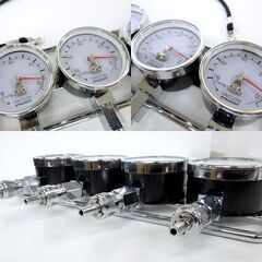 STRAIGHT 4連バキュームゲージセット ミニタイプ 15-667 負圧 同調 計測工具 動作未確認 札幌市 屯田店の画像