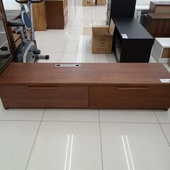 ★ジモティ割あり★ 岡家具木工 TV台 ダークブラウン H37.5×D47×W180 クリーニング済み HJ5374