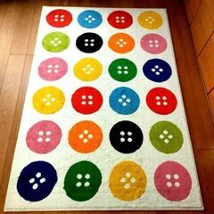 (12/22日まで)子ども向け IKEA カーペット ボタン柄
