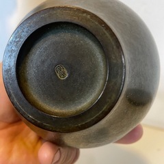 花入 金工師 一ノ瀬宗辰造 唐銅下蕪花入 一輪挿し 花器 花瓶 花入 茶道具の画像