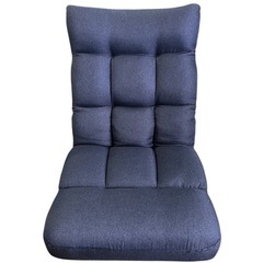 NO.2066《お値下げ中!!》【在庫2】美品 ニトリ ポケットコイルザイスロダトール 座椅子 リクライニング ネイビー 家具 中古の画像