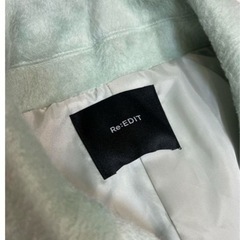 リエディ　超美品　ロングコートシャギービックカラーダブルチェスターコート　ミントの画像