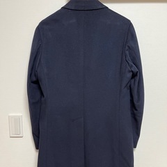 SHIPS ネイビー チェスターコート カシミヤ ウールの画像