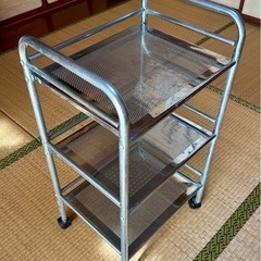 【お値下げ】スチール製　キャスター付キッチンラック