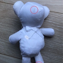 くま型 エコバッグ ショッピングバッグ 折りたたみ ホワイトの画像