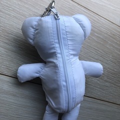 くま型 エコバッグ ショッピングバッグ 折りたたみ ホワイトの画像