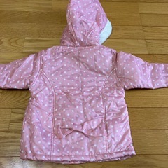 新品 ピンク色水玉とリボンのジャンパーの画像