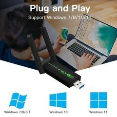 デュアルバンド2.4ghz/5ghz対応Wifi子機USBアダプ...
