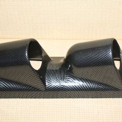 2連ピラーメーターパネル カーボン柄 穴径φ52mm 汎用の画像