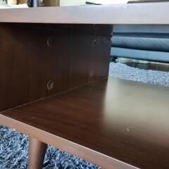 【無料】テレビ台 木目調ブラウン／角に欠けあり・しっかりした造りですの画像