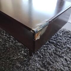 【無料】テレビ台 木目調ブラウン／角に欠けあり・しっかりした造りですの画像