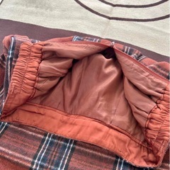 【新品】ローリーズファーム チェック柄 ひざ丈スカート ポッケ付き Lサイズの画像
