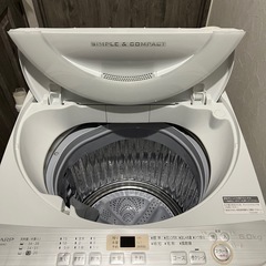 洗濯機　SHARP ES-GE6C-W 1月12日迄限定の画像