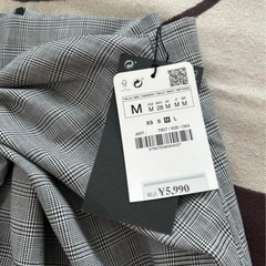 【新品】ZARA WOMAN チェック柄スカート Mの画像