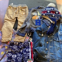男の子　80〜90くらい　冬　夏服10着