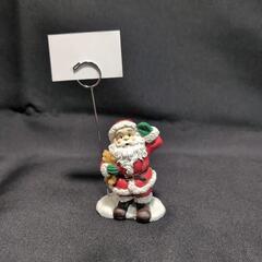 サンタのメモクリップとウッドピンチの画像