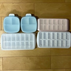 お弁当箱2個　離乳食保存容器3個セット