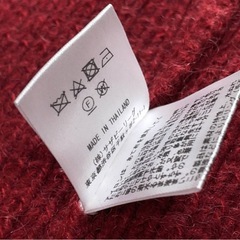 ロンハーマン RHC ワッフル編み モヘア混ウール クルーネック ニット S レッド RonHerman Californiaの画像