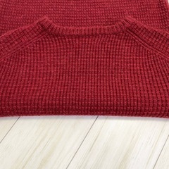 ロンハーマン RHC ワッフル編み モヘア混ウール クルーネック ニット S レッド RonHerman Californiaの画像
