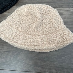 帽子バケットハット秋冬帽子レディース美品！58センチの画像