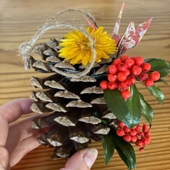 松ぼっくりお正月飾り🎍