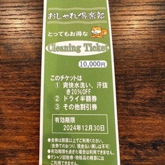 おしゃれ倶楽部クリーニングチケット(お得!)