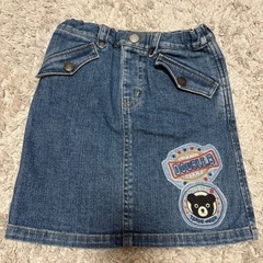 子供服 ミキハウス ダブルビー スカート デニムスカート 100cm