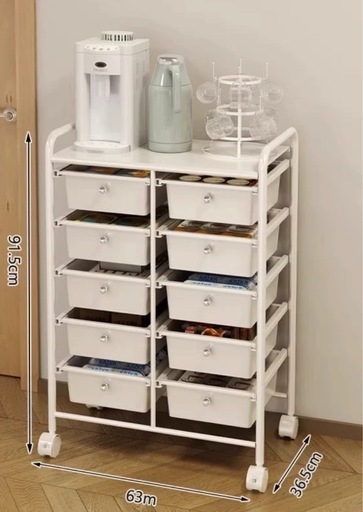 収納棚引き出し付き