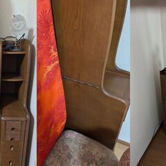 超美品　動作確認品　アンティーク調　収納　いっぱい　ドレッサー　姿見　鏡台　椅子付きの画像
