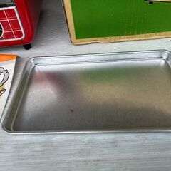 日立 オーブントースター TO-661 620W 赤 オーブン皿付き 昭和レトロ  美品の画像