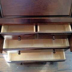 ライティングビューロー　机　木製　ダークブラウン　サイズ（約）幅７８×奥４３×高１００　　■近隣配送無料 買取GO‼　栄和店の画像